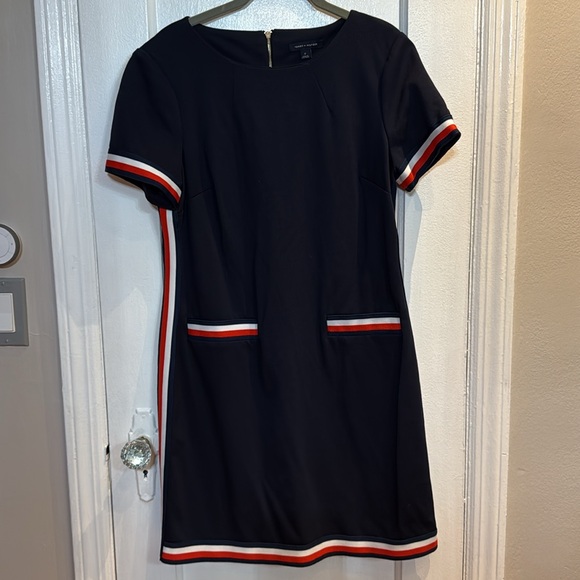 Tommy Hilfiger Striped Trim Dress Size 10 - Picture 2 of 4